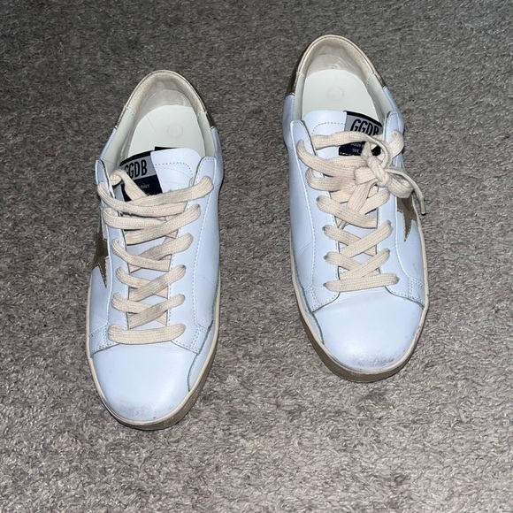 White Sneakers with Metallic Accents - Picture 2 of 4